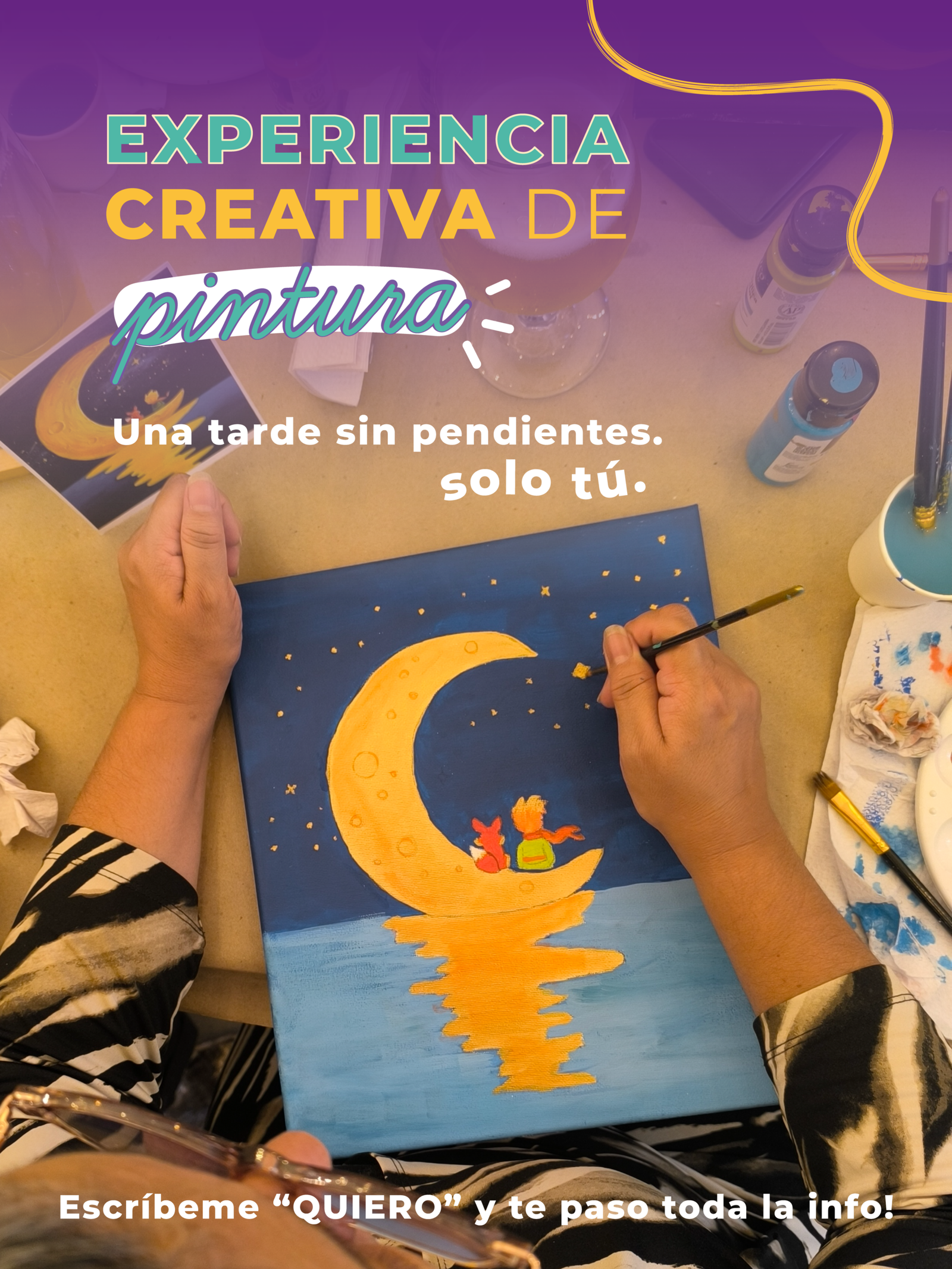 Experiencia creativa acrílico sobre lienzo - 18 Mayo de 2026 - Image 2