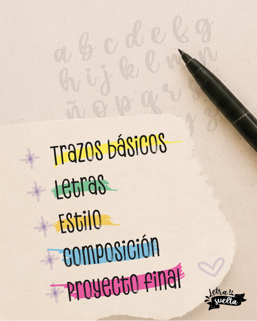 Taller presencial de Lettering Letra suelta - Image 4
